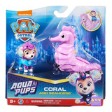 Patrulha Canina Boneca Coral Skye E Cavalo-marinho Aqua Pups