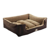 Cama Reversible Doble Color Perro Talla L Café Mascan