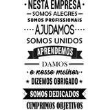 Adesivo Decorativo Frase Motivacional Nesta Empresa 70x124cm