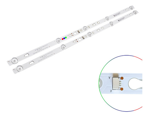 Kit Leds Hkpro Hkp32f18 (2tiras5leds) - Aluminio, Promo*