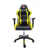 Silla Gamer Profesional Reclinable  Natpro Azul / Amarilla