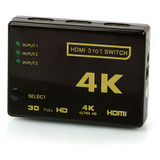 Mini Switch Hdmi 3x1 Full Hd 4k