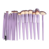 18 Pcs Brochas De Maquillaje Profesional Set De Brochas