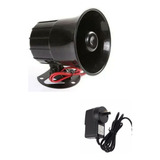 Sirena Exterior Alarma Potente +  Fuente 12v 115db 6 Tonos 