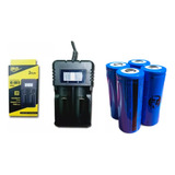 Bateria Recarregável 26650 4,2v 12000mah Li-ion + Carregado