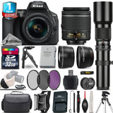 Cámara Dslr Nikon D5600 Incluye 18-55mm Vr Y Lente 500mm