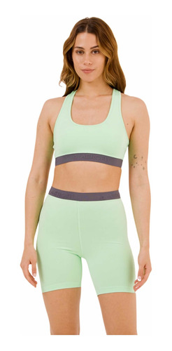 Conjunto Tini Top Y Short Elastico Con Relieve  - Aerofit Sw