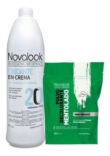 Oxidante En Crema 20vol Polvo Decolorante Kitx2 Novalook