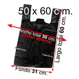 Bolsas Camiseta Para Basura Plásticas - 50x60 - 100 Unidades