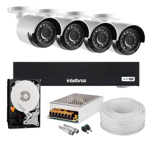 Kit Cftv Mhdx 1004c Intel 04 Camera 1080p 3.6mm Hd 1tb