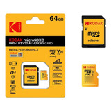 Cartão De Memória Micro Sd 64gb Classe 10 A1 Kodak Turbo 4k