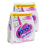 2 Tira Manchas Vanish Oxi Action Crystal White Em Pó 400g