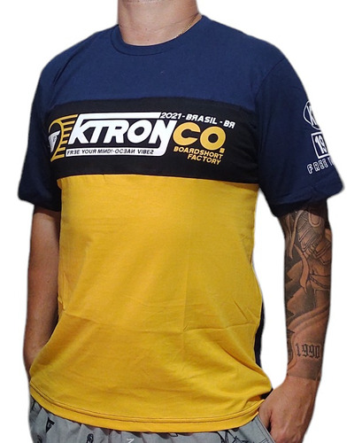 Camisetas Masculinas Premium Recortado Ktron Company Recorte
