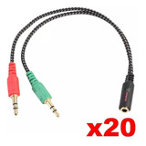 Auricular De Entrada De Plug, Mxhdj-008, 20 Pzs, Cable Aux,