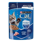 Alimento Cat Chow Gato Adulto Sabor Pollo 12 Sobres X 85g