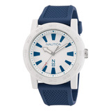 Nautica N83 Reloj Con Correa De Fibra De Pu De Trigo Azul N8