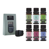 Kit Difusor Elétrico Black E 06 Essências 10ml Via Aroma