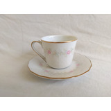 Duo Cafe Porcelana Tsuji Antigua Vintage Una Rosa