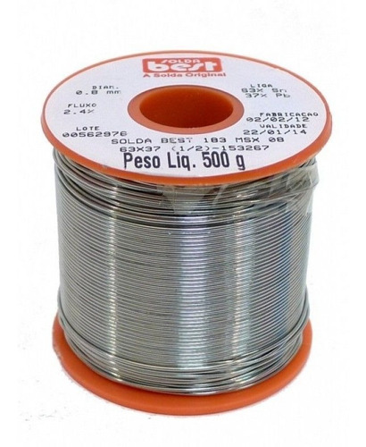 Rolo De Solda Fio 0,8mm Sn63pb37 Best 183msx08 500g