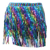 Saia Com Franjas De Lantejoulas Rave Outfit Dance Costume