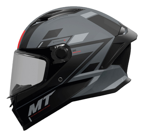 Casco Moto Integral Mt Stinger 2 Zivze C2 Gris Mate