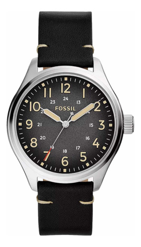 Fossil Easton Bq2791 Hombre Piel Negro De Vestir