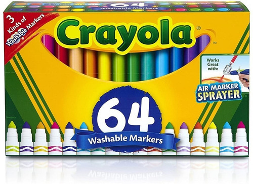 Crayola Marcadores Lavables Caja De 64