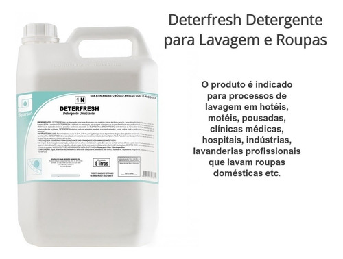 Deterfresh Detergente Umectante Para Lavar Roupas Spartan 5l