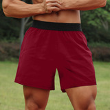 Shorts Esportivos Masculinos Com Ajuste Elástico Para Ginást