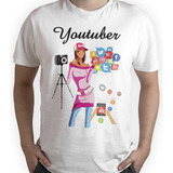 Camiseta Profissão Youtuber - Modelo Feminino