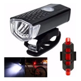 Linterna Luz Frontal Y Stop Trasero Led Para Bicicleta