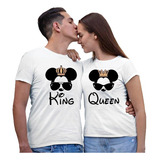 Poleras Con Diseño Pareja Happy Valentin- King- Queen Mickey