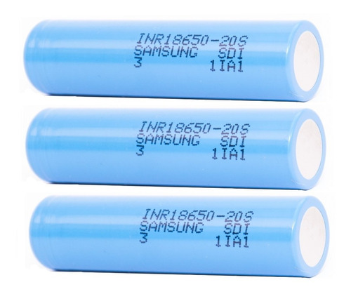 3 Baterias 18650 Samsung 20s 2000mah 40a