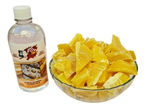 Combo Cera De Abejas 250 Gr + Aceite Mineral 500 Cc