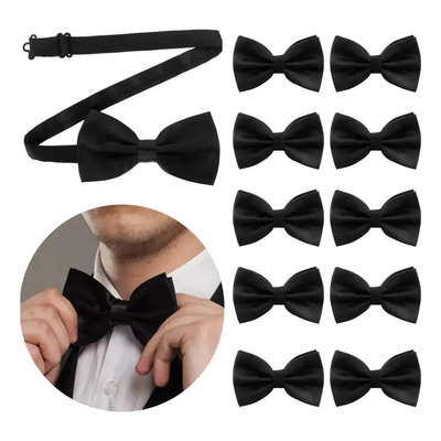 Corbata Pajarita Ajustable Para Adultos, 10 Unidades