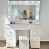 Mueble Para Maquillaje Espejo Hollywood Make Up 1.20m