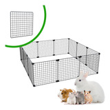 Cercado Porquinho Da Índia Twister Hamster Gerbil 90x90cm Cor Preto