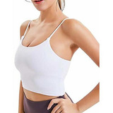 Tops - Carcos Women Padded Sports Bra Seamless Crop Top With