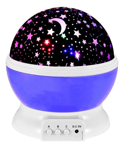Velador Proyector De Estrella Giratorio Luz De La Noche Niño Color De La Estructura Violeta
