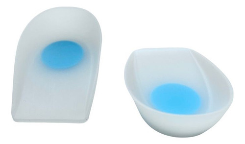 Talonera Ortopédica 100% Silicona Punto Azul (par) Color Blanco