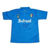 Jersey Napoli 87-88 Maradona Local Con Autógrafo 