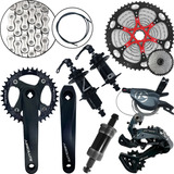 Kit Grupo Mtb Câmbio Trocador 12v Cubo Barulhento K7 11x52