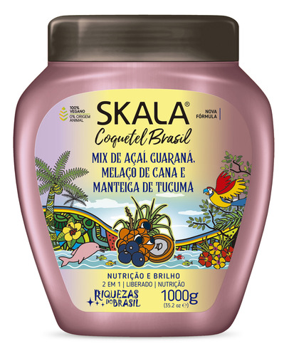 Skala Coquetel Brasil Nutrición Brillo Vegana 1000gr