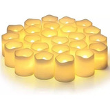 24 Velas Ligeras De Pila Luz Led Con Efecto Llama