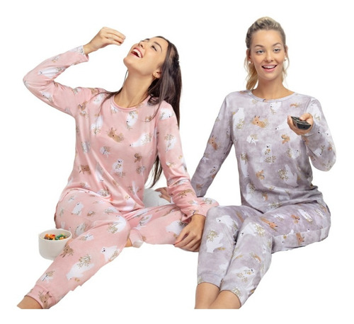Pijama Mujer Invierno 100% Algodón Lencatex 22304