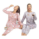 Pijama Mujer Invierno 100% Algodón Lencatex 22304