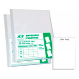 Kit 100 Envelopes Saco Plástico A4 0,15mm Sem Furos Grosso