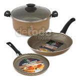 Set Olla Sarten Panquequera Antiadherente Jovifel Corcega