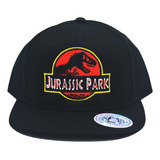 Gorra Snapback Plana Jurassic Park Bordado