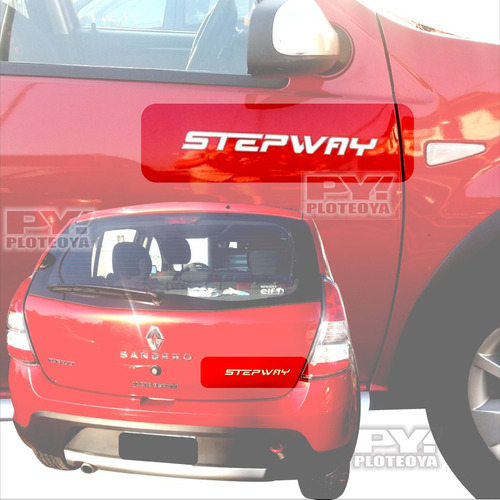 3 Calcos Stepway 2012 / 2015 Renault Sandero Puerta + Porton